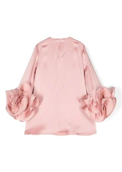 Elisabetta Franchi La Mia Bambina Abito Rosa con Ruches per Bambine