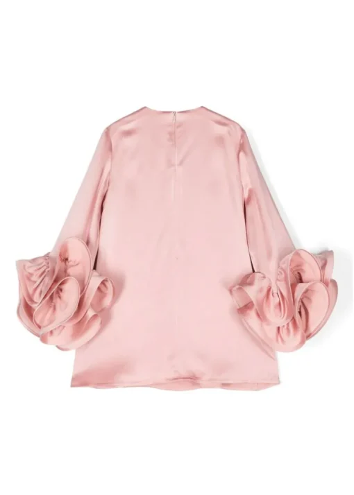 Elisabetta Franchi La Mia Bambina Abito Rosa con Ruches per Bambine