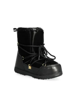 Elisabetta Franchi La Mia Bambina Stivali da Neve Neri per Bambine