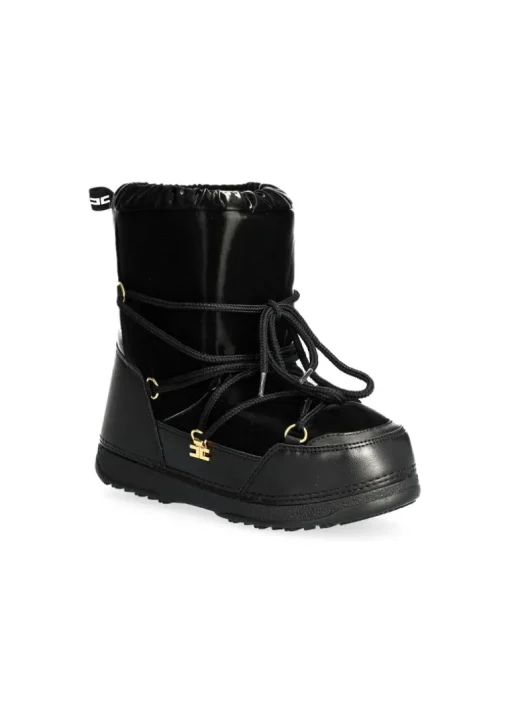 Elisabetta Franchi La Mia Bambina Stivali da Neve Neri per Bambine