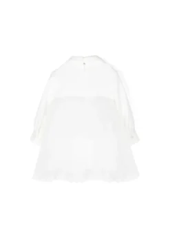 Elisabetta Franchi La Mia Bambina Abito Panna con Tulle per Neonate