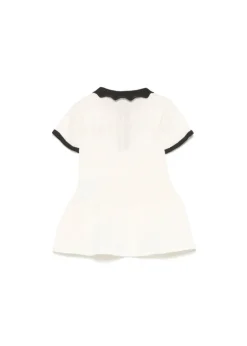 Elisabetta Franchi La Mia Bambina Abito Burro/Nero con Logo per Neonate