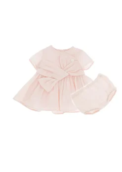 Elisabetta Franchi La Mia Bambina Abito Rosa con Fiocco per Neonate