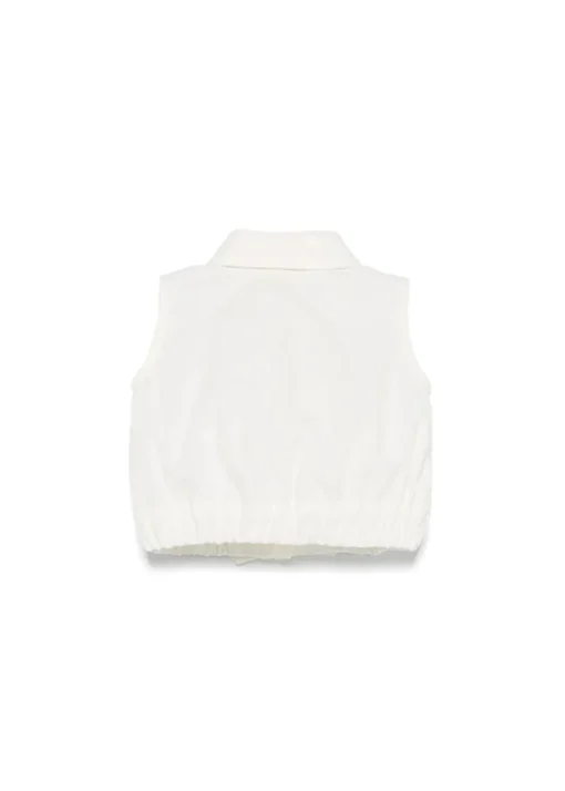 Elisabetta Franchi La Mia Bambina Camicia Panna con Fiocchi per Neonate