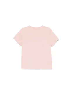 Elisabetta Franchi La Mia Bambina T-shirt Rosa con Ricamo Ajour per Neonate