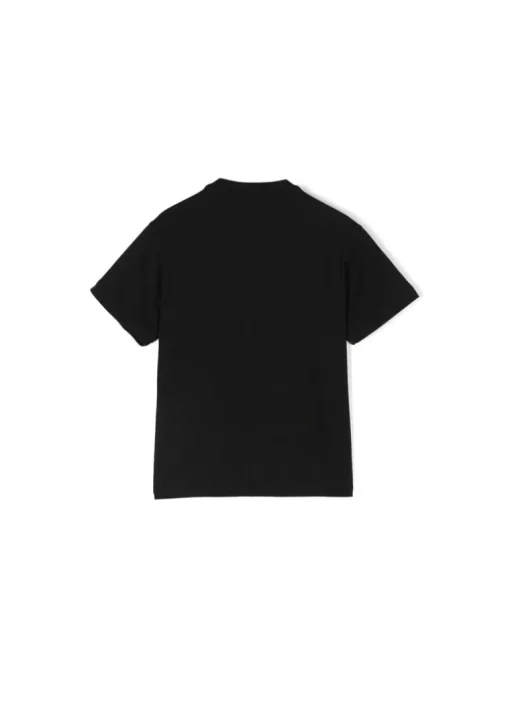Elisabetta Franchi La Mia Bambina T-shirt Nero con Ricamo Ajour per Neonate