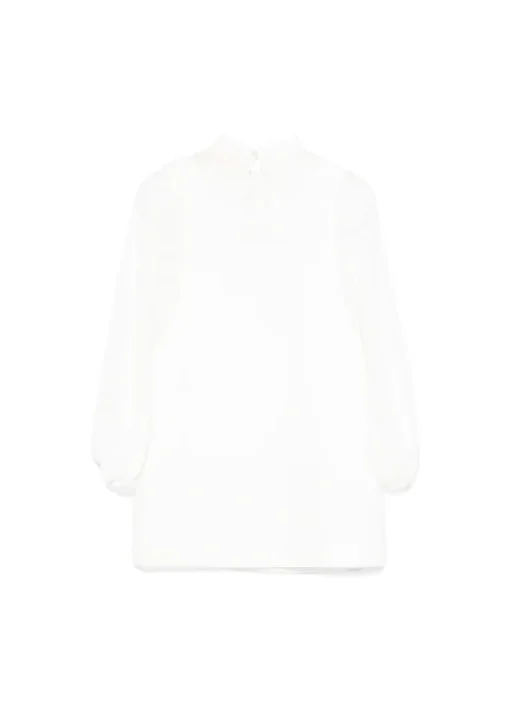 Elisabetta Franchi La Mia Bambina Camicia con Salopette Bianco con Strass per Bambine