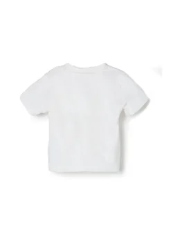 Elisabetta Franchi La Mia Bambina T-Shirt Panna con Logo