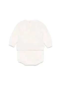 Elisabetta Franchi La Mia Bambina Maglioncino con Culotte in Maglia per Neonate