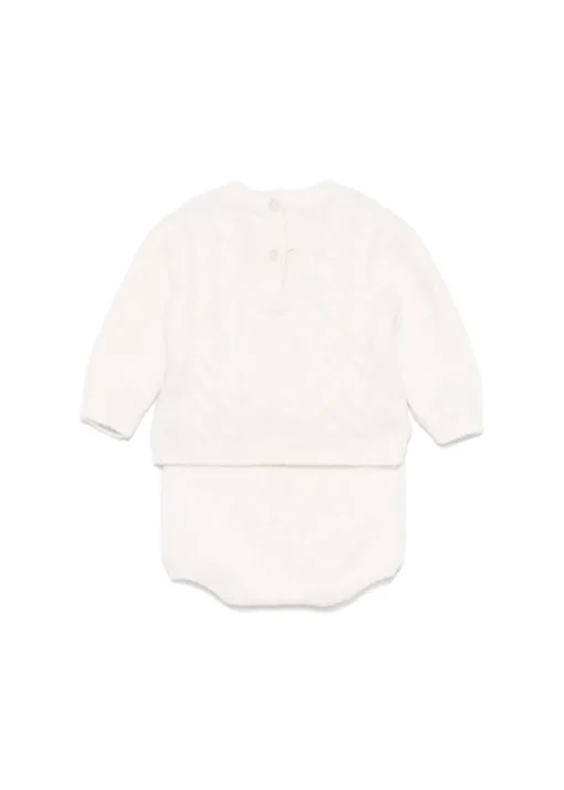 Elisabetta Franchi La Mia Bambina Maglioncino con Culotte in Maglia per Neonate