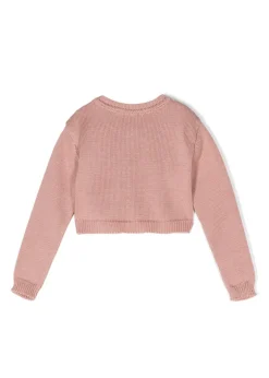 Elisabetta Franchi La Mia Bambina Coprispalle Desert Rose con Ricamo per Neonate