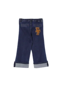 Elisabetta Franchi La Mia Bambina Jeans Denim Scuro per Neonate
