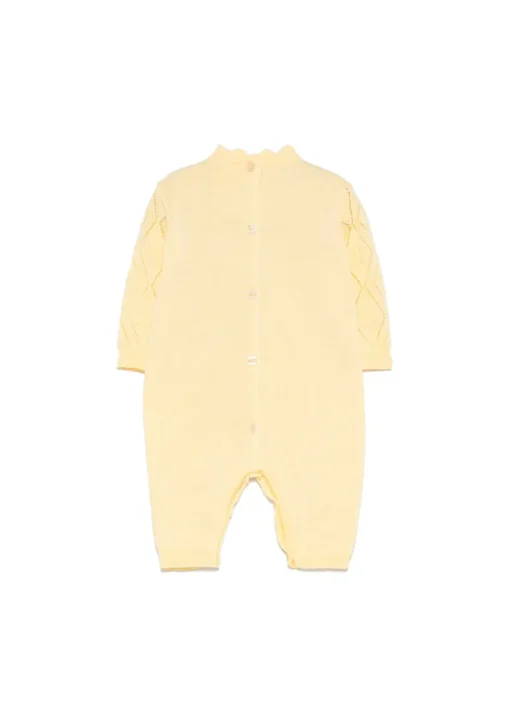 Elisabetta Franchi La Mia Bambina Tutina Limone Pointelle per Neonate