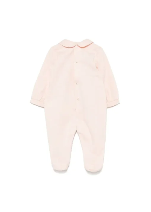 Elisabetta Franchi La Mia Bambina Tutina Rosa con Ricamo Logo per Neonate