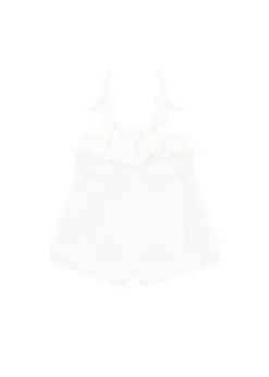 Elisabetta Franchi La Mia Bambina Pagliaccetto Panna per Neonate