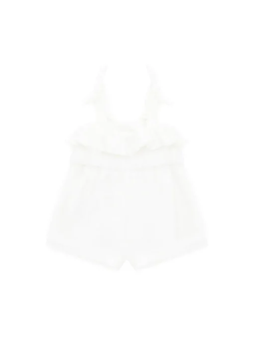 Elisabetta Franchi La Mia Bambina Pagliaccetto Panna per Neonate