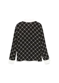 Elisabetta Franchi La Mia Bambina Camicia con Ruches Nero/Avorio per Bambine