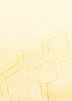 Elisabetta Franchi La Mia Bambina Coperta Limone Pointelle per Neonate