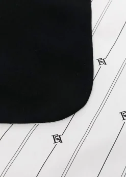 Elisabetta Franchi La Mia Bambina Coperta Bianco/Nero con Logo per Neonate