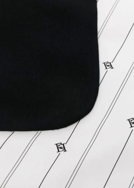 Elisabetta Franchi La Mia Bambina Coperta Bianco/Nero con Logo per Neonate