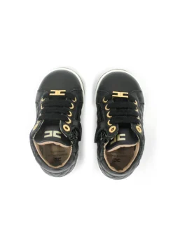 Elisabetta Franchi La Mia Bambina Sneakers Nere Trapuntate per Neonate