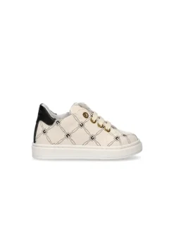 Elisabetta Franchi La Mia Bambina Sneakers Burro/Nero Monogram per Neonate