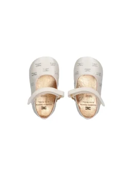 Elisabetta Franchi La Mia Bambina Ballerine Avorio con Strass per Neonate