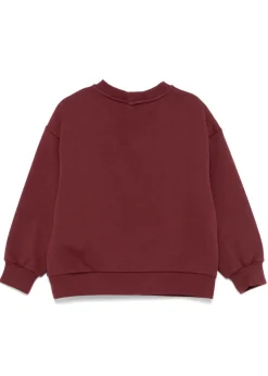 Elisabetta Franchi La Mia Bambina Felpa Bordeaux Girocollo per Bambine