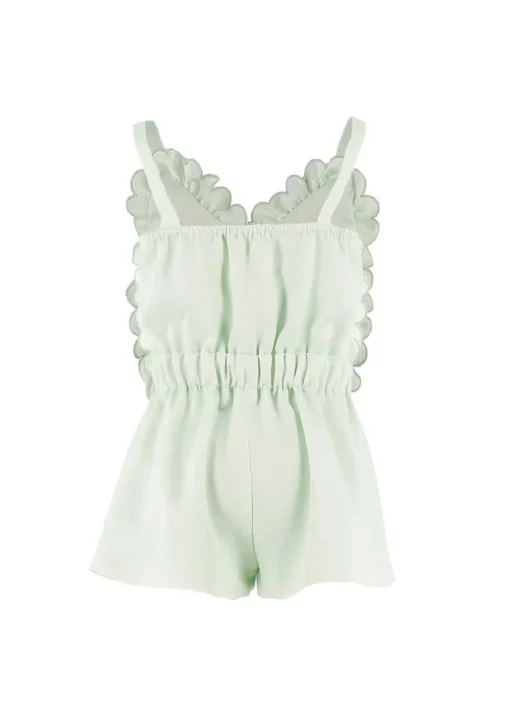 Elisabetta Franchi La Mia Bambina Tuta Menta con Ruches per Bambine