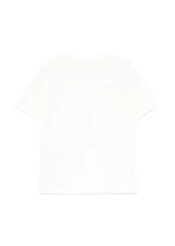 Elisabetta Franchi La Mia Bambina T-shirt Panna con Logo per Bambine