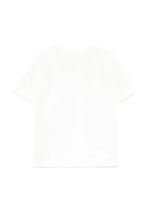 Elisabetta Franchi La Mia Bambina T-shirt Panna con Logo per Bambine