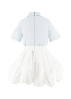 Elisabetta Franchi La Mia Bambina Abito Celeste/Bianco per Bambine