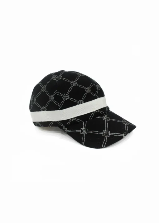 Elisabetta Franchi La Mia Bambina Cappello Nero/Burro con Logo per Bambine