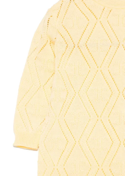 Elisabetta Franchi La Mia Bambina Tutina Limone Pointelle per Neonate