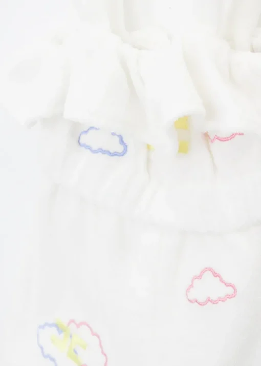 Elisabetta Franchi La Mia Bambina Pagliaccetto Panna per Neonate
