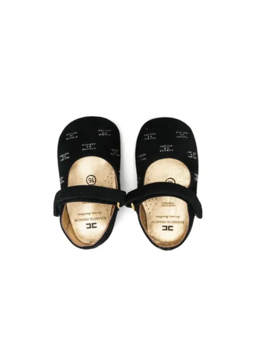 Elisabetta Franchi La Mia Bambina Ballerina Nera con Strass per Neonate