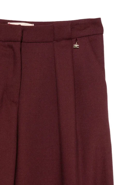 Elisabetta Franchi La Mia Bambina Pantaloni Bordeaux per Bambine