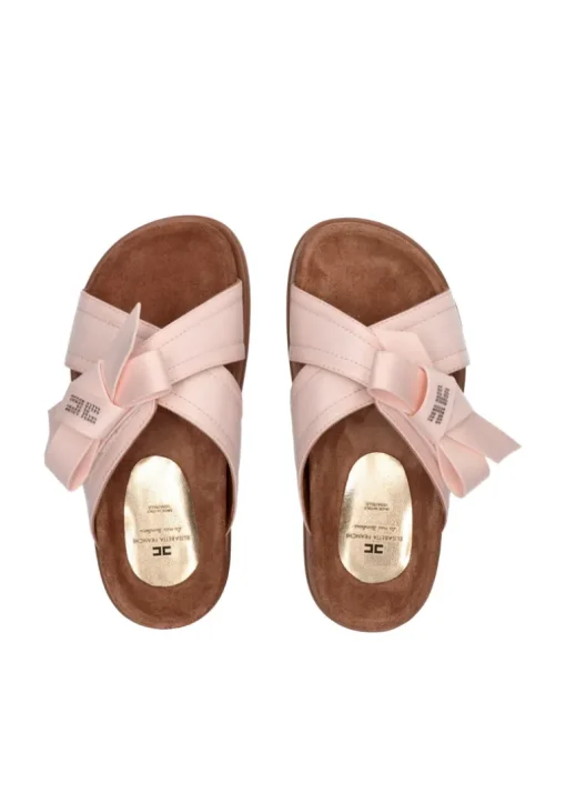 Elisabetta Franchi La Mia Bambina Ciabatta Rosa con Fiocco per Bambine