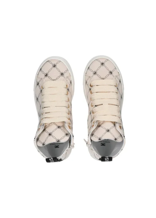 Elisabetta Franchi La Mia Bambina Sneakers Burro/Nero con Logo per Bambine
