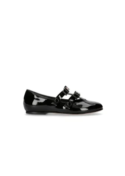 Elisabetta Franchi La Mia Bambina Ballerina Nera Lucida per Bambine
