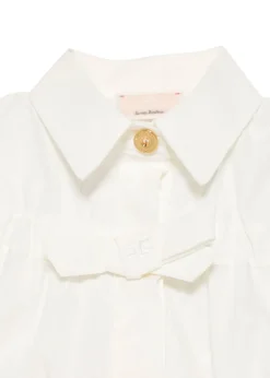 Elisabetta Franchi La Mia Bambina Camicia Panna con Fiocchi per Neonate