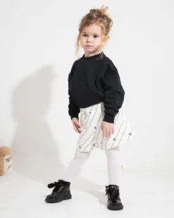 Elisabetta Franchi La Mia Bambina Felpa Nera con Logo Strass per Neonate