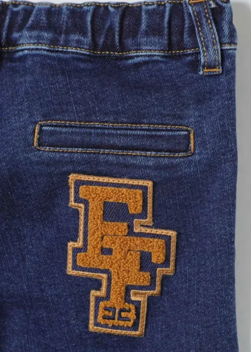 Elisabetta Franchi La Mia Bambina Jeans Denim Scuro per Neonate