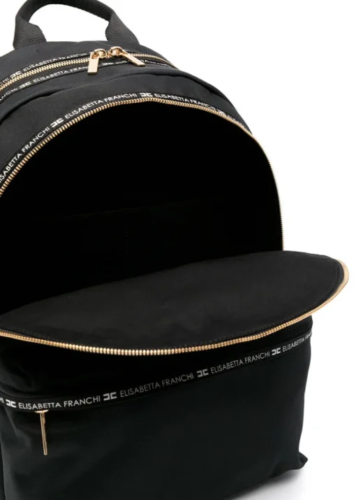 Elisabetta Franchi La Mia Bambina Zaino Nero con Logo