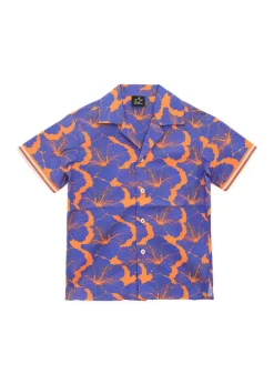 4GIVENESS Camicia Fantasia Viola/Arancione per Bambini