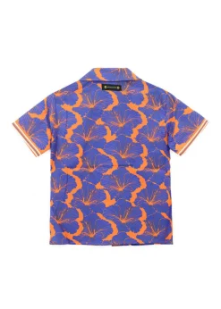 4GIVENESS Camicia Fantasia Viola/Arancione per Bambini