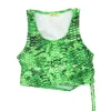 4GIVENESS Copricostume Top Fantasia Rainbow Boa Verde per Bambine
