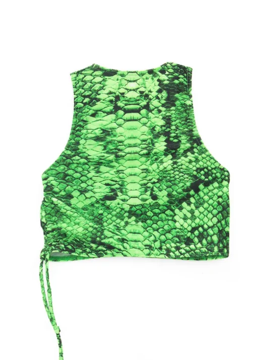 4GIVENESS Copricostume Top Fantasia Rainbow Boa Verde per Bambine