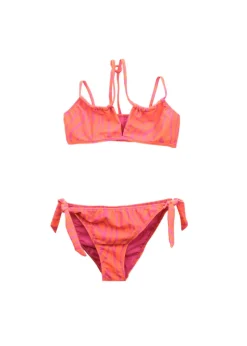 4GIVENESS Costume Bikini a Fascia Fantasia Zebrato per Bambine