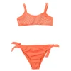 4GIVENESS Costume Bikini Arancione a Fascia con Strass per Bambine